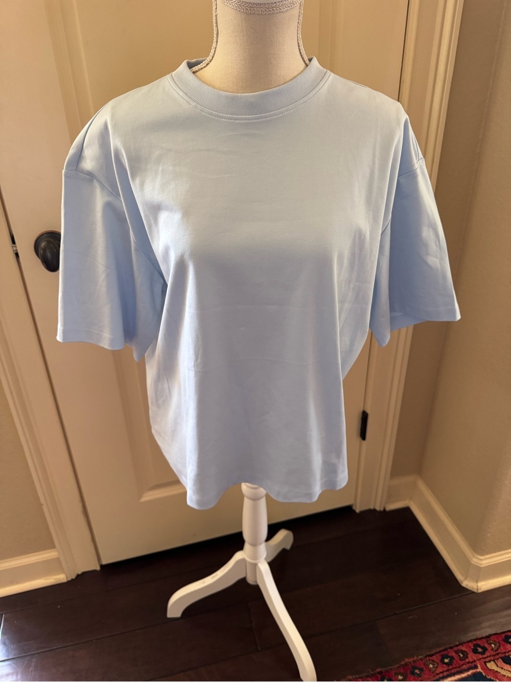 NWT H&M Light Blue Loose Fit Boxy Tshirt